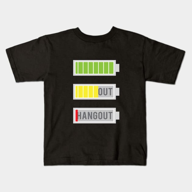 Battery Hangout Kids T-Shirt by Printadorable